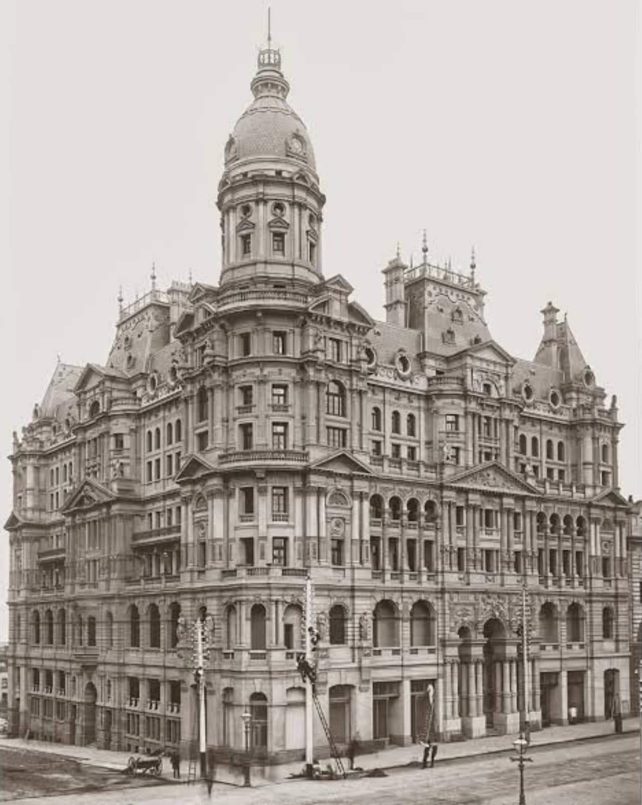 Federal Hotel and Coffee Palace, one of Melbourne's grand old buildings, with an ornate domed tower.